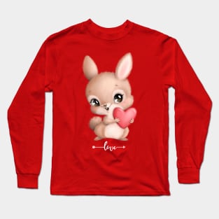 Cute squirrel with love Long Sleeve T-Shirt